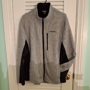 Eddie Bauer Men's Gray and Black Lightweight Jacket Size L